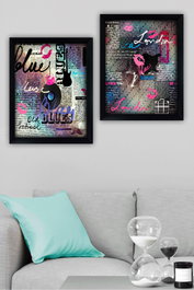 Wallity Cuadros Decorativos Enmarcados (2 Piezas) 35 x 45 cm